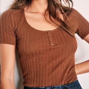Sezane Malo T-Shirt in Hazelnut